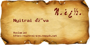 Nyitrai Éva névjegykártya
