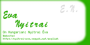 eva nyitrai business card